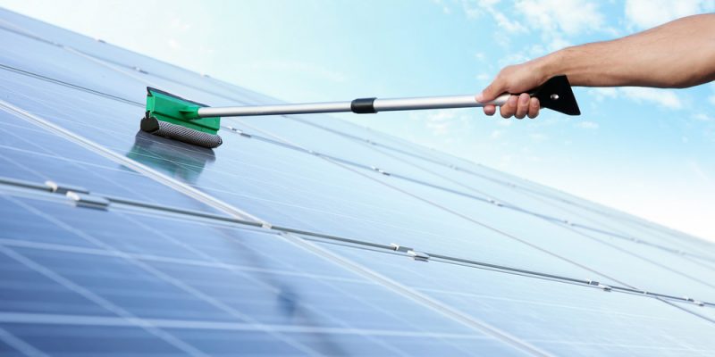solar farm cleaning